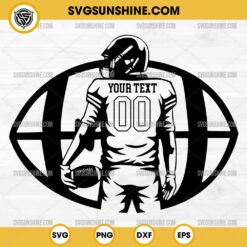 Custom Name and Number Football Player SVG, Personalized Football Name SVG, Customized Football SVG