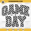 Checkered Game Day Football SVG PNG File