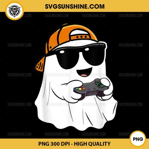 Ghost Gamer Scary Haloween PNG, Gaming Halloween Boys Kids PNG