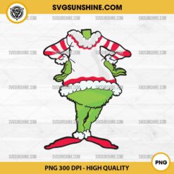 No Head Grinch Body Costume PNG, Funny Grinch Christmas No Head PNG, Grinch Body PNG