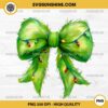 Grinch Coquette Bow PNG, Christmas Lights Bow PNG, Coquette Christmas Bow PNG File Digital Download