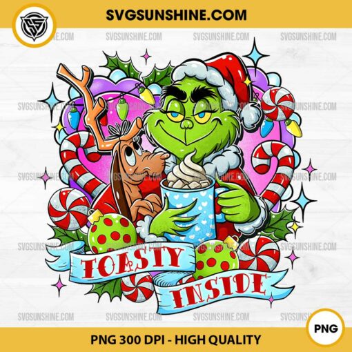 Grinch Toasty Inside PNG, Grinch Christmas PNG File