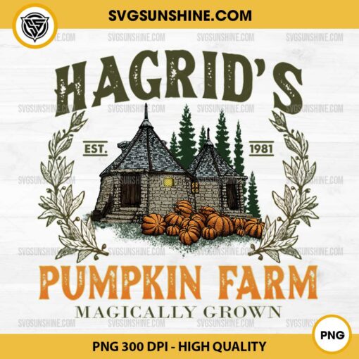 Hagrid's Pumpkin Farm Magically Grown PNG, Hagrid's Pumpkin Farm Halloween PNG File