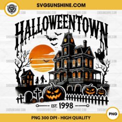 Halloweentown Est 1998 PNG, Halloween PNG File Designs For Shirts