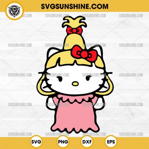 Hello Kitty Cindy Lou Who SVG, Hello Kitty Christmas SVG