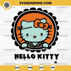 Hello Kitty Frankenstein SVG, Hello Kitty Halloween SVG