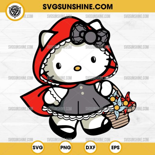 Hello Kitty Little Red Riding Hood SVG PNG