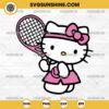 Hello Kitty Tennis SVG, Cute Kitty Tennis SVG