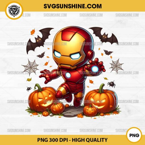 Iron Man Pumpkin Halloween PNG File