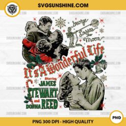 It's a Wonderful Life PNG, James Stewart And Donna Reed PNG, Merry Christmas PNG File