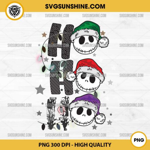 Ho Ho Ho Jack Skellington Christmas PNG