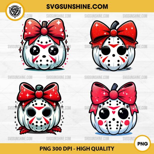 Bundle Jason Pumpkin PNG, Jason Mask Pumpkin PNG, Jason Voorhees Pumpkin Halloween PNG