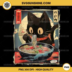 Kawaii Cat Ramen Noodle PNG, Japanese Anime PNG, Manga Ramen Cat PNG File Instant Digital Download