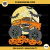 Monster Truck Halloween PNG, Jack O Lantern Pumpkin Moon Halloween PNG