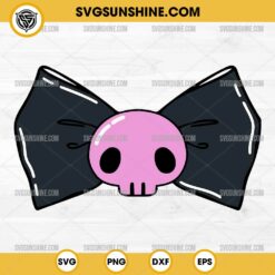 Kuromi Bow SVG File, Kuromi Pink Skull Bow SVG, Kuromi SVG