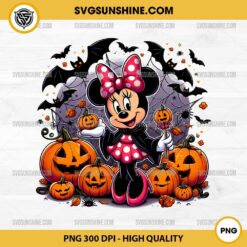 Minnie Mouse Pumpkin Halloween PNG File