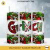 Christmas Grinch Skinny Tumbler Design PNG