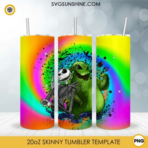 Jack Skellington And Oogie Boogie Tumbler Wrap PNG