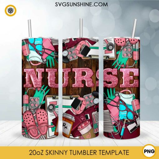 Nurse Tumbler Wrap PNG File Design