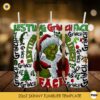 Resting Grinch Face Skinny Tumbler Design, Funny Grinch Christmas Tumbler Wrap PNG