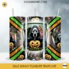 Scream Ghostface Pumpkin Halloween Skinny Tumbler Design PNG