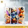 Cute Stitch Halloween Cartoon 20oz Tumbler Wrap PNG File, Disney Stitch Halloween Skinny Tumbler Design