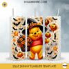 Winnie The Pooh Halloween 20oz Tumbler Wrap PNG File, Disney Pooh Bear Pumpkin Skinny Tumbler Design