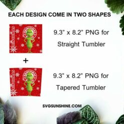 Grinchmas Tumbler Wrap PNG, Grinch Tumbler Christmas Template PNG