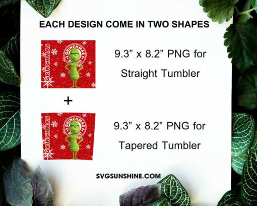 Grinchmas Tumbler Wrap PNG, Grinch Tumbler Christmas Template PNG