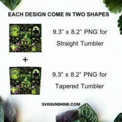 Boogie Man 20oz Skinny Tumbler Template PNG, Oogie Boogie Tumbler Wrap PNG