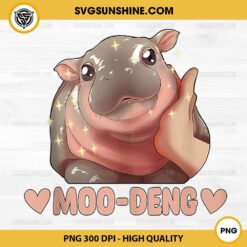 Cute Moo Deng PNG Vector Clipart