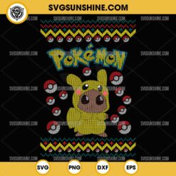 Pokemon Pikachu Ugly Christmas Sweater SVG, Pokemon Christmas SVG