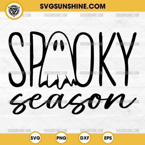 Silhouette Spooky Season SVG, Spooky SVG Cricut, Happy Halloween SVG