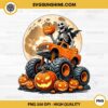 Skeleton Riding Monster Truck Halloween PNG File