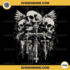 Skull Cross Wings PNG, Emo Y2K Grunge Aesthetic Alt Goth Skull Cross Gothic PNG