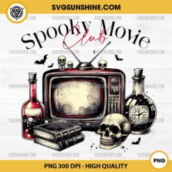 Spooky Movie Club PNG, Spooky Season PNG, Horror Movie PNG, Halloween Social Club PNG