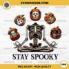 Stay Spooky Skeleton PNG, Pumpkin Horror Movie Characters PNG, Halloween PNG