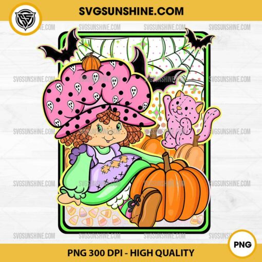 Strawberry Shortcake Cartoon Halloween PNG File