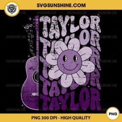 Retro Taylor First Name SVG, Groovy Taylor Swift PNG File