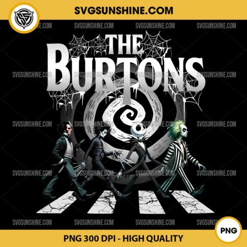 Halloween The Burtons Characters PNG, Abbey Road PNG, Tim Burton PNG File