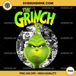 The Grinch PNG, Grinch Face PNG Digital Download