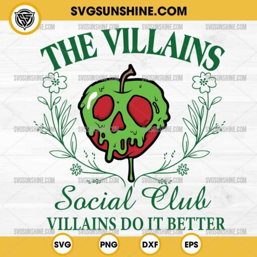 The Villains Social Club Villains Do It Better SVG, Halloween Villains SVG