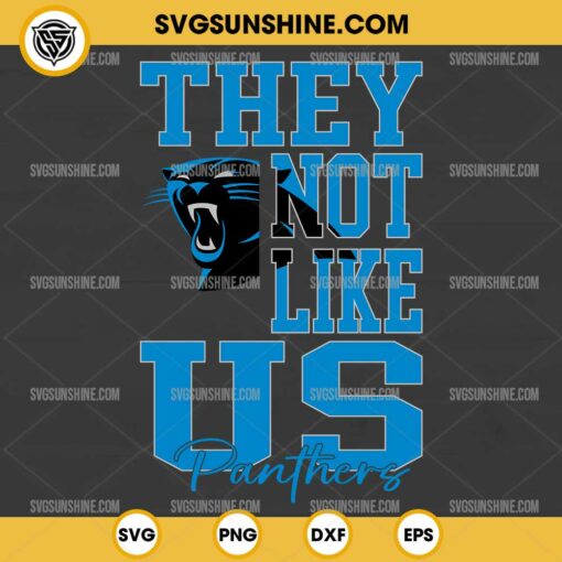 They Not Like Us Carolina Panthers Football SVG PNG