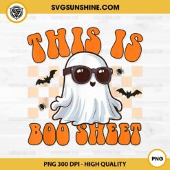 This Is Boo Sheet PNG, Groovy Boo Ghost Halloween PNG