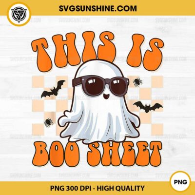 This Is Boo Sheet PNG, Groovy Boo Ghost Halloween PNG