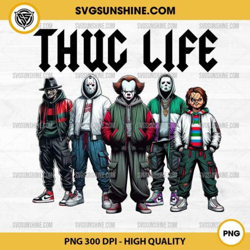 Thug Life PNG File, Halloween Horror Killers PNG, Thug Life Horror PNG