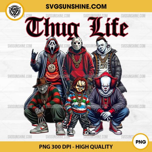 Thug Life Halloween PNG, Horror Characters PNG File