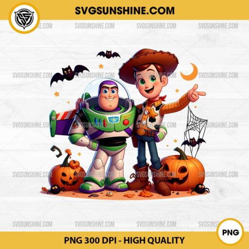 Toy Story Pumpkin Halloween PNG, Woody And Buzz Lightyear Halloween PNG File