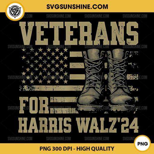 Veterans For Harris Walz 2024 PNG Sublimation Designs