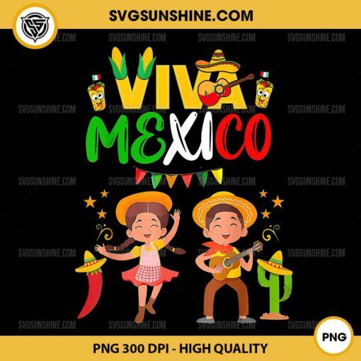 Viva Mexico Boy Girl Guitar PNG, Mexican Independence Day PNG, Fiesta PNG